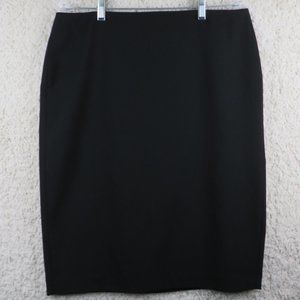 Anne Klein* Women's Fully Lined Backside Zipper Black Pencil Skirt~ Size 12
